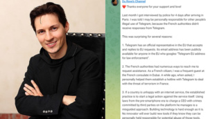 Telegram CEO Pavel Durov: फ्रांस में गिरफ्तारी के बाद टेलीग्राम के सीईओ पावेल डुरोव ने तोड़ी चुप्पी, कहा "प्लेटफॉर्म सुरक्षा में सुधार करुंगा"