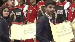 Manu Bhaker और D. Gukesh को राष्ट्रपति से मिला मेजर ध्यानचंद खेल रत्न पुरस्कार, विवाद का विषय बनी थी Manu Bhaker