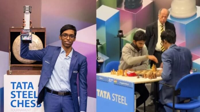 ग्रैंडमास्टर R Praggnanandhaa ने जीता टाटा स्टील मास्टर्स 2025, विश्व चैंपियन D Gukesh को हराया ग्रैंडमास्टर R Praggnanandhaa ने जीता टाटा स्टील मास्टर्स 2025, विश्व चैंपियन D Gukesh को हराया