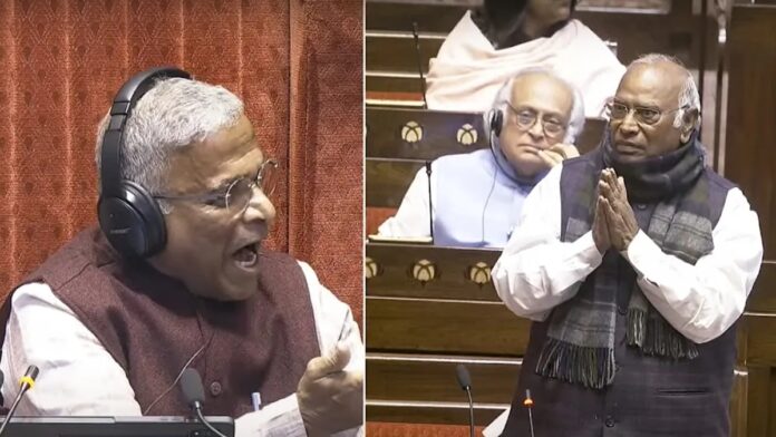 Rajya Sabha: राज्यसभा में मल्लिकार्जुन खड़गे के विवादित बयान पर मचा हंगामा, मांगी माफी