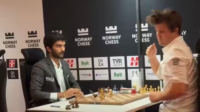 D Gukesh ने Magnus Carlsen को दी करारी शिकस्त, पहली बार क्लासिकल मुकाबले में चैंपियन को हराया D Gukesh ने Magnus Carlsen को दी करारी शिकस्त, पहली बार क्लासिकल मुकाबले में चैंपियन को हराया