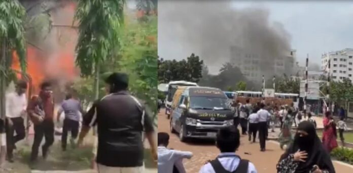 Major Plane Crash in Dhaka: स्कूल पर गिरी वायुसेना की ट्रेनिंग जेट, 19 की मौत, 100 से ज्यादा घायल Major Plane Crash in Dhaka: स्कूल पर गिरी वायुसेना की ट्रेनिंग जेट, 19 की मौत, 100 से ज्यादा घायल
