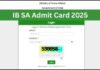 IB SA admit card 2025: आईबी एसए एडमिट कार्ड 2025 mha.gov.in पर जारी, जानें कैसे होगी डाउनलोड IB SA admit card 2025: आईबी एसए एडमिट कार्ड 2025 mha.gov.in पर जारी, जानें कैसे होगी डाउनलोड