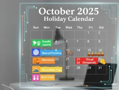 October Holidays 2025: ये रही छुट्टियों की पूरी लिस्ट, कब-कब बंद रहेंगे स्कूल-कॉलेज? October Holidays 2025: ये रही छुट्टियों की पूरी लिस्ट, कब-कब बंद रहेंगे स्कूल-कॉलेज?